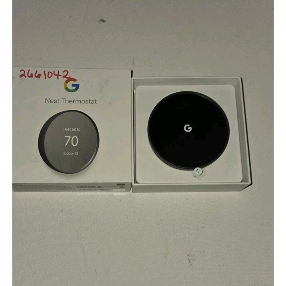 Google Nest Smart Thermostat for Home, Programmable, App Controlled,Black New